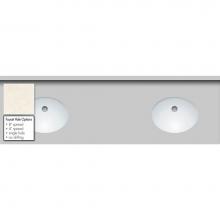 Strasser Woodenwork 69.129.4 - 62 X 19 X 1.25 Countertop Quartz London Grey 2X Sm Oval White