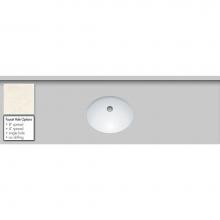 Strasser Woodenwork 69.131.1 - 61 X 19 X 1.25 Countertop Quartz London Grey Oval White