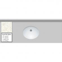 Strasser Woodenwork 69.790.8 - 49 X 19 X 1.25 Countertop Quartz Pearl White Polished Oval White