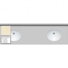 Strasser Woodenwork 69.130.0 - 61 X 19 X 1.25 Countertop Quartz Dreamy Marfil 2X Oval White