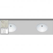 Strasser Woodenwork 69.879.4 - 62 X 19 X 1.25 Countertop Quartz Via Augusta 2X Sm Oval White
