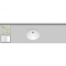 Strasser Woodenwork 69.880.0 - 61 X 19 X 1.25 Countertop Quartz Via Augusta Oval White