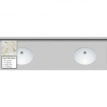Strasser Woodenwork 69.851.0 - 61 X 19 X 1.25 Countertop Quartz Sangda Falls 2X Sm Oval White