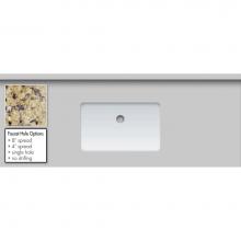 Strasser Woodenwork 65.386.1 - 49 X 19 X 1.25 Countertop Granite New Ven Gold Sm Rect White