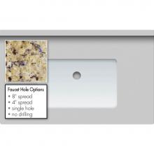 Strasser Woodenwork 65.338.8 - 31 X 19 X 1.25 Countertop Granite New Ven Gold Sm Rect White