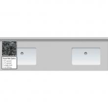 Strasser Woodenwork 65.409.8 - 61 X 19 X 1.25 Countertop Granite Blue Pearl 2X Sm Rect White