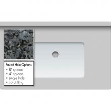 Strasser Woodenwork 65.329.1 - 31 X 19 X 1.25 Countertop Granite Blue Pearl Sm Rect White