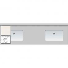 Strasser Woodenwork 65.416.8 - 61 X 19 X 1.25 Countertop Quartz Lattice 2X Sm Rect White