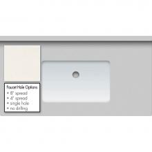 Strasser Woodenwork 65.352.0 - 37 X 19 X 1.25 Countertop Quartz Lattice Sm Rect White