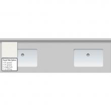 Strasser Woodenwork 65.412.8 - 61 X 19 X 1.25 Countertop Quartz Cotton White 2X Sm Rect White