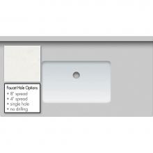 Strasser Woodenwork 65.348.4 - 37 X 19 X 1.25 Countertop Quartz Cotton White Sm Rect White