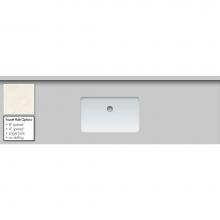 Strasser Woodenwork 65.401.8 - 61 X 19 X 1.25 Countertop Quartz London Grey Sm Rect White