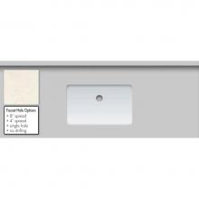 Strasser Woodenwork 65.385.4 - 49 X 19 X 1.25 Countertop Quartz London Grey Sm Rect White