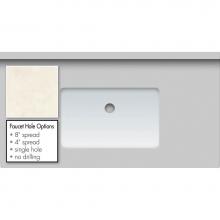 Strasser Woodenwork 65.353.4 - 37 X 19 X 1.25 Countertop Quartz London Grey Sm Rect White