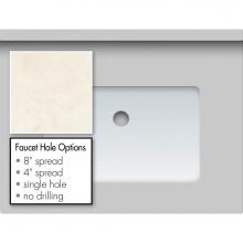 Strasser Woodenwork 65.321.1 - 25 X 19 X 1.25 Countertop Quartz London Grey Sm Rect White
