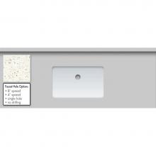 Strasser Woodenwork 65.388.4 - 49 X 19 X 1.25 Countertop Quartz Pearl White Polished Sm Rect White