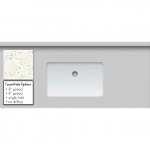 Strasser Woodenwork 65.372.0 - 43 X 19 X 1.25 Countertop Quartz Pearl White Polished Sm Rect White