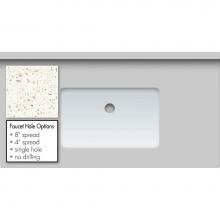 Strasser Woodenwork 65.356.1 - 37 X 19 X 1.25 Countertop Quartz Pearl White Polished Sm Rect White