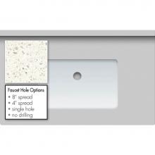 Strasser Woodenwork 65.340.8 - 31 X 19 X 1.25 Countertop Quartz Pearl White Polished Sm Rect White