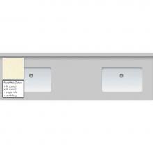 Strasser Woodenwork 65.410.4 - 61 X 19 X 1.25 Countertop Quartz Botticcino 2X Sm Rect White