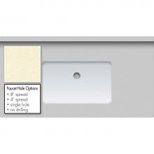 Strasser Woodenwork 65.346.0 - 37 X 19 X 1.25 Countertop Quartz Botticcino Sm Rect White