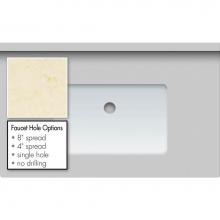Strasser Woodenwork 65.334.8 - 31 X 19 X 1.25 Countertop Quartz Dreamy Marfil Sm Rect White