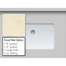 Strasser Woodenwork 65.318.1 - 25 X 19 X 1.25 Countertop Quartz Dreamy Marfil Sm Rect White