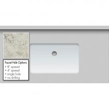 Strasser Woodenwork 65.883.1 - 37 X 19 X 1.25 Countertop Quartz Via Augusta Rect White