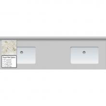 Strasser Woodenwork 65.851.4 - 62 X 19 X 1.25 Countertop Quartz Sangda Falls 2X Sm Rect White