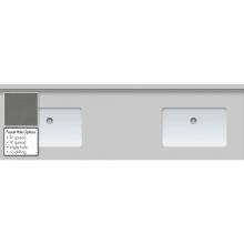 Strasser Woodenwork 65.837.1 - 61 X 19 X 1.25 Countertop Quartz Grey Lake Rect White 2X