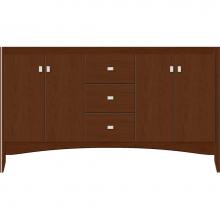 Strasser Woodenwork 32-168 - 60 X 18 X 34.5 Wallingford View Vanity Slab Pecan Cherry Db