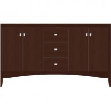 Strasser Woodenwork 33-315 - 60 X 18 X 34.5 Wallingford View Vanity Slab Choc Cherry Db