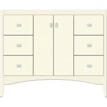 Strasser Woodenwork 32-315 - 42 X 21 X 34.5 Wallingford View Vanity Slab Sat Biscuit Sb