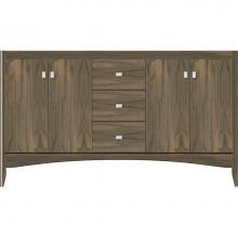 Strasser Woodenwork 30-516 - 60 X 21 X 34.5 Wallingford View Vanity Slab Dusky Oak Db