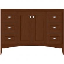 Strasser Woodenwork 30-716 - 48 X 18 X 34.5 Wallingford View Vanity Shaker Pecan Cherry Sb