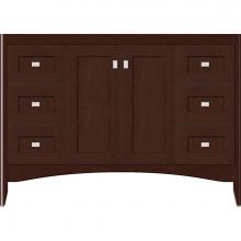 Strasser Woodenwork 33-252 - 48 X 21 X 34.5 Wallingford View Vanity Shaker Choc Cherry Sb