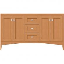 Strasser Woodenwork 30-853 - 60 X 18 X 34.5 Wallingford View Vanity Shaker Nat Oak Db