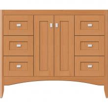 Strasser Woodenwork 30-859 - 42 X 18 X 34.5 Wallingford View Vanity Shaker Nat Oak Sb