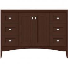 Strasser Woodenwork 33-426 - 48 X 21 X 34.5 Wallingford View Vanity Shaker Choc Oak Sb