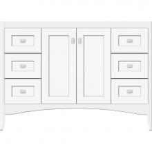 Strasser Woodenwork 30-755 - 48 X 18 X 34.5 Wallingford View Vanity Shaker Sat White Sb