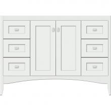 Strasser Woodenwork 33-940 - 48 X 21 X 34.5 Wallingford View Vanity Shaker Powder Grey Sb