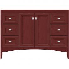 Strasser Woodenwork 32-858 - 48 X 18 X 34.5 Wallingford View Vanity Deco Miter Dk Cherry Sb