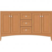 Strasser Woodenwork 32-833 - 60 X 21 X 34.5 Wallingford View Vanity Deco Miter Nat Oak Db