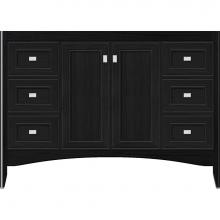 Strasser Woodenwork 33-687 - 48 X 18 X 34.5 Wallingford View Vanity Deco Miter Midnight Oak Sb