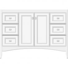 Strasser Woodenwork 32-862 - 48 X 18 X 34.5 Wallingford View Vanity Deco Miter Sat White Sb