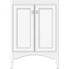 Strasser Woodenwork 32-968 - 24 X 21 X 34.5 Wallingford View Vanity Deco Miter Sat White Std