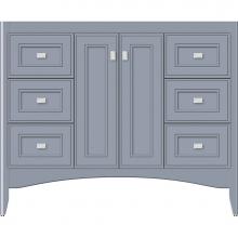 Strasser Woodenwork 33-856 - 42 X 21 X 34.5 Wallingford View Vanity Deco Miter Sat Silver Sb