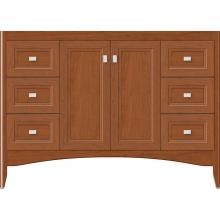 Strasser Woodenwork 32-754 - 48 X 18 X 34.5 Wallingford View Vanity Ogee Miter Cinn Cherry Sb