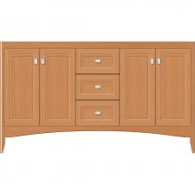 Strasser Woodenwork 32-540 - 60 X 18 X 34.5 Wallingford View Vanity Ogee Miter Nat Oak Db