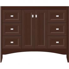 Strasser Woodenwork 33-478 - 42 X 21 X 34.5 Wallingford View Vanity Ogee Miter Choc Oak Sb